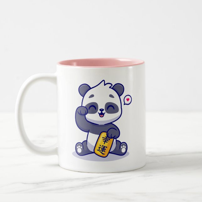 Taza Bicolor panda happy mug (Izquierda)