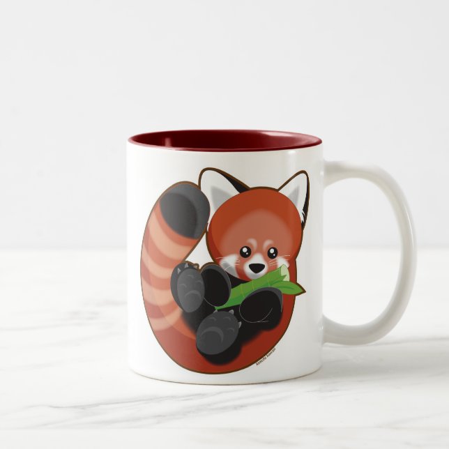Taza Bicolor Panda roja (Derecha)