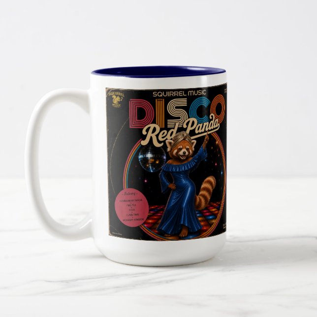 Taza Bicolor Panda Roja Disco  (Izquierda)