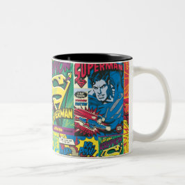 Taza Bicolor Paneles cómicos de Superman