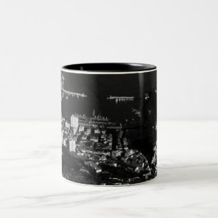 Taza Bicolor Panorama del puerto del Principado de Mónaco Vinta