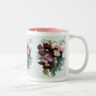 Taza Bicolor Pansy Bouquet
