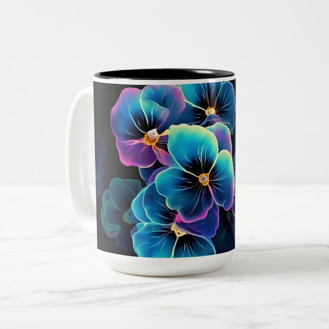 Taza Bicolor Pansy Coffee Mug (Anverso izquierdo)