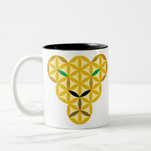 Taza Bicolor Pantera De La Vida - Animales Sagrados.