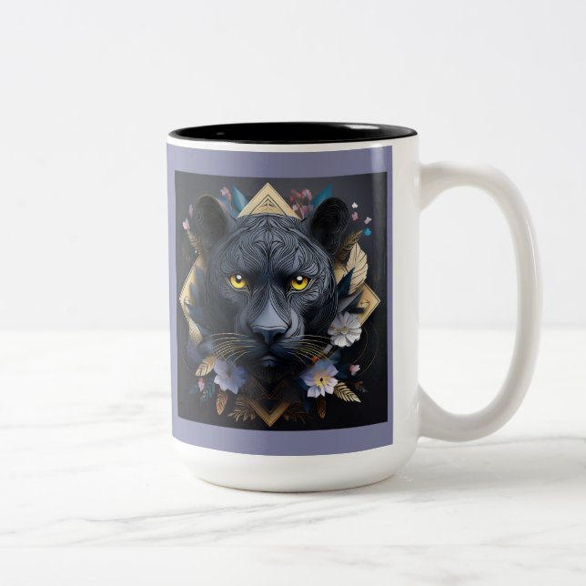 Taza Bicolor "Pantera Negra" Personalizable (Derecha)