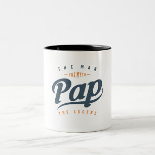 Taza Bicolor Pap The Man Myth Legend Funny's Day