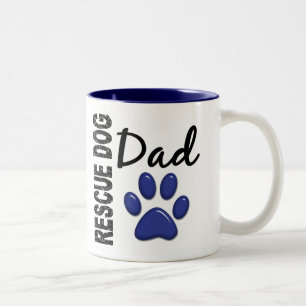 Taza Bicolor Papá 2 del perro del rescate