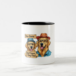 Taza Bicolor Papá algo malo - Perro gracioso