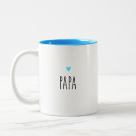 Taza Bicolor Papá | Color del corazón del Personalizado de papá