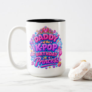 Taza Bicolor Papá de K-Pop "Padrino de la Princesa de Cumpleaño