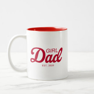 Taza Bicolor Papá de Niña Est. 20XX Regalo del Día del Padre