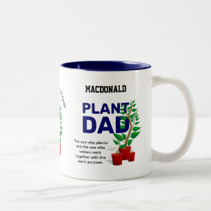 Taza Bicolor Papá de plantas personalizado