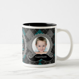 Taza Bicolor Papá del bigote del papá el mejor en la foto del