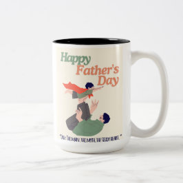 Taza Bicolor Papá: El hombre. El Mito. El corazón, el día del p
