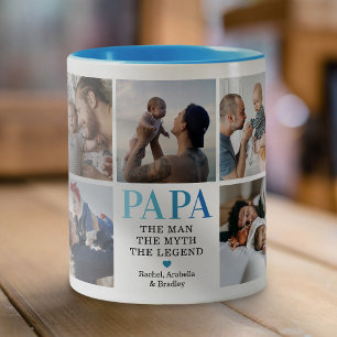 Taza Bicolor Papa El Hombre El Mito La Foto De La Leyenda