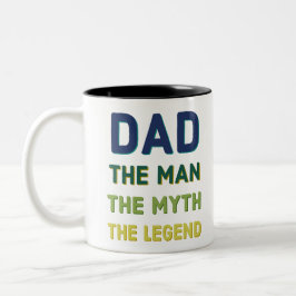 Taza Bicolor Papá: el hombre, el mito, la leyenda