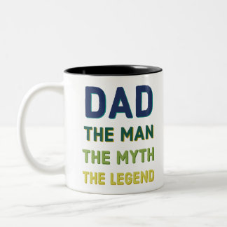 Taza Bicolor Papá: el hombre, el mito, la leyenda