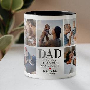Taza Bicolor Papá El Hombre El Mito La Leyenda Foto De Dos Tono