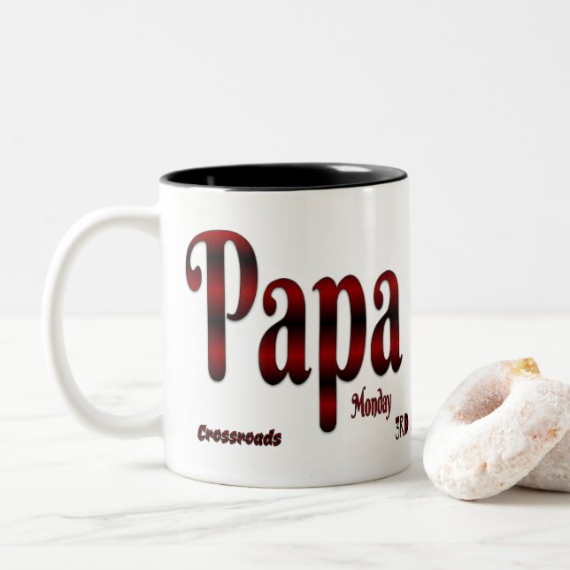 Taza Bicolor Papa Elegua (Con donut)