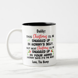 Taza Bicolor Papá es la primera Navidad desde el tope, papá d