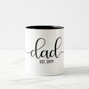 Taza Bicolor Papá Est, papi para ser   Elegantes regalos nuevo