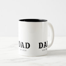 Papá Establecido en Negro y Blanco con Estilo