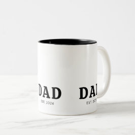 Taza Bicolor Papá Establecido en Negro y Blanco con Estilo