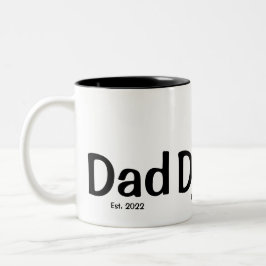 Taza Bicolor Papá Establecido Nuevo Regalo para Papá
