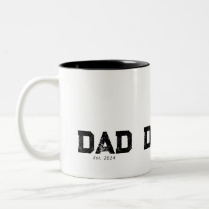Taza Bicolor Papá Establecido Regalo de Nuevo Papá