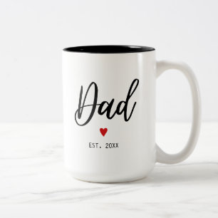 Taza Bicolor Papá estableció Minimalista moderno
