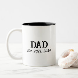 Taza Bicolor Papá Estableció Minimalista Moderno