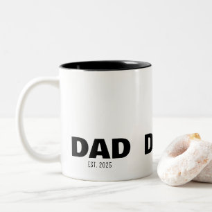 Taza Bicolor Papá Estableció Nuevo Regalo para Papá
