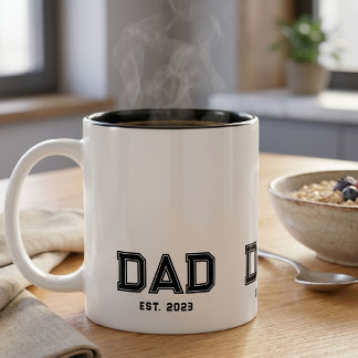 Taza Bicolor Papá Estableció Nuevo Regalo para Papá