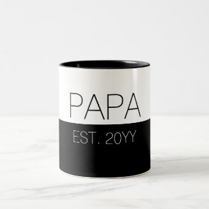 Taza Bicolor Papá estableció regalos para que papá fuera   Papa