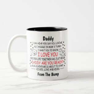Taza Bicolor Papá, ¿estás listo, desde el bulto, papá para ser