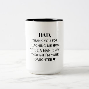 Taza Bicolor Papá Gracias por Enseñarme a Ser un Hombre
