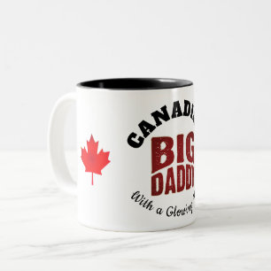 Taza Bicolor PAPÁ GRANDE - Canadiense con un corazón brillante