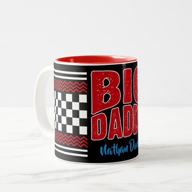 Taza Bicolor Papa Grande con tu nombre en negro (Anverso izquierdo)