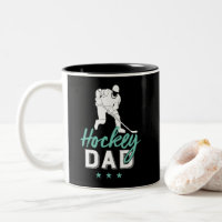 Papá hockey sobre hielo orgulloso padre del hijo d