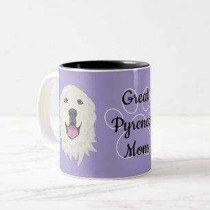 Taza Bicolor Papá/Mamá Personalizado de Grandes Pirineos