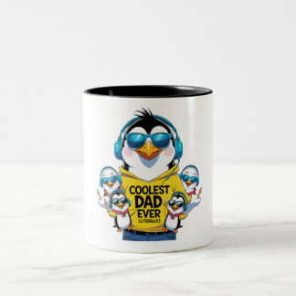 Taza Bicolor Papá más frío de la historia - Pingüino