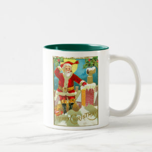 Taza Bicolor Papá, Navidad en una chimenea