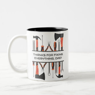 Taza Bicolor Papá se repara, las herramientas, el día del padre