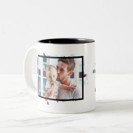 Taza Bicolor Papá, soy tu hijo favorito, Personalizado.