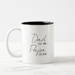 Taza Bicolor Papá y Papito EST Personalizado | Regalo de nuevo 