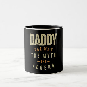 Taza Bicolor Papi El Hombre El Mito La Leyenda - Padre
