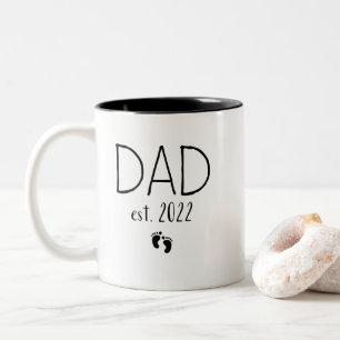 Taza Bicolor Papi est 2022 nuevos padres papi embarazo de bebé