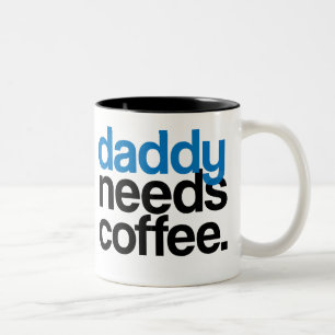 Taza Bicolor Papi necesita café
