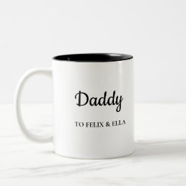 Taza Bicolor Papi | Nombres de niños en el Día del Padre Modern