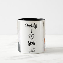 Papi, te amo | Fotos personalizadas Black Mug